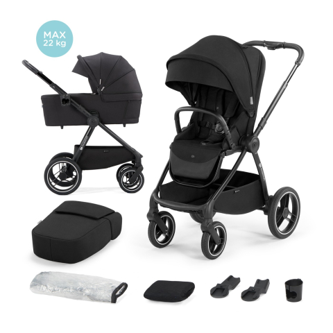 Cărucioare - CARUCIOR MULTIFUNCTIONAL 2IN1 KINDERKRAFT NEA NIGHT BLACK