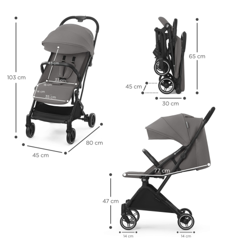 CARUCIOR SPORT KINDERKRAF INDY2, COZY GREY [7]