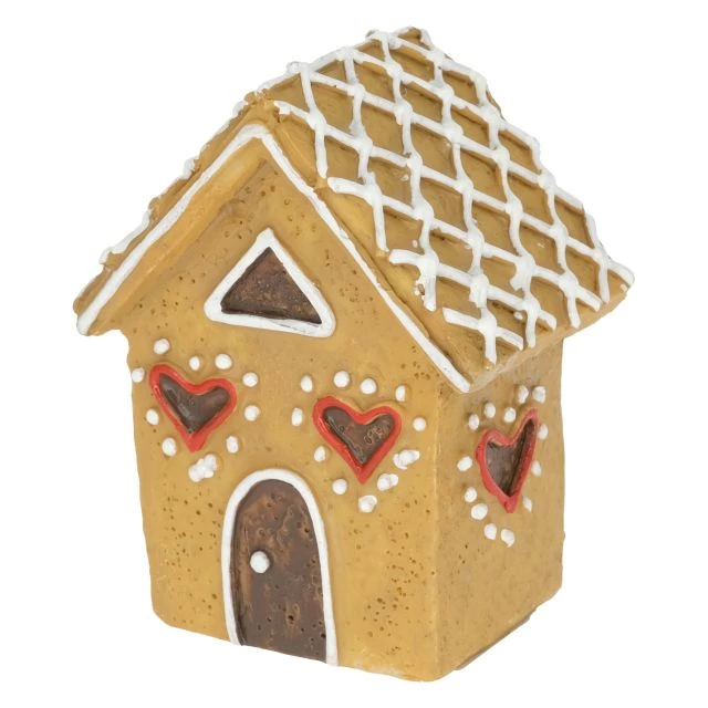 Noutăți Librăria Compas - Casa de turta dulce din rasina 7.7x4.5x6.8 cm maro/alb