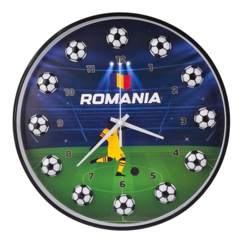 Ceas cu fotbalist Romania 30 x 30 cm [1]