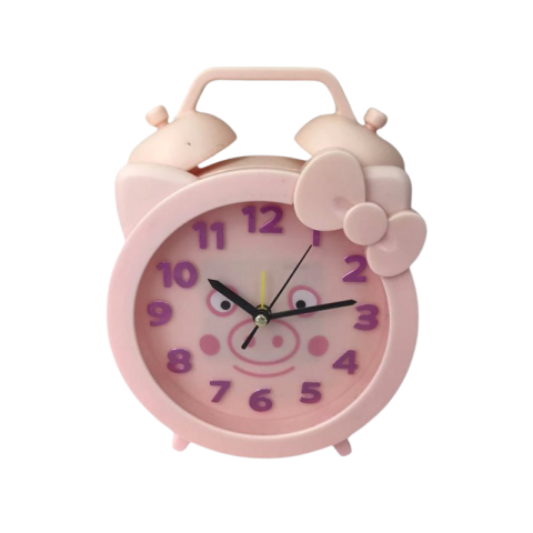 Articole pentru copii - Ceas de masa purcelus roz