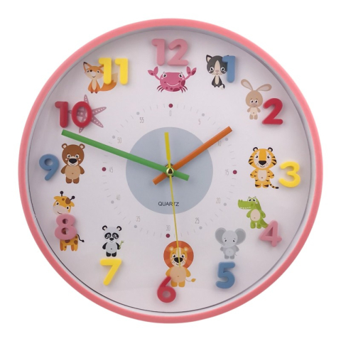 Articole pentru copii - Ceas perete 30 cm model animale