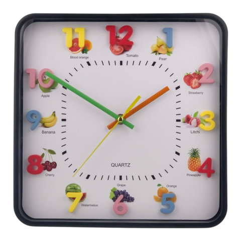 Ceas perete plastic cu fructe 28x28 cm [1]