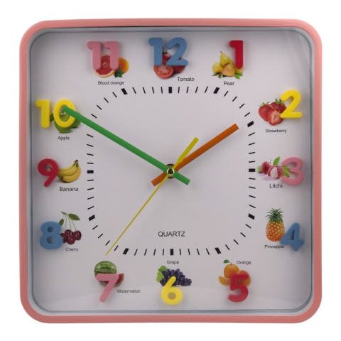 Ceas perete plastic cu fructe 28x28 cm [2]