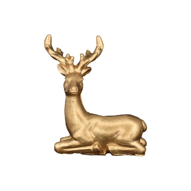 Noutăți Librăria Compas - Cerb culcat din rasina 6.6x3.9x8.3 cm auriu