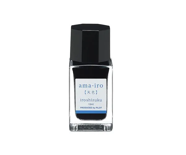 Scriere și corectare - Cerneala stilou Pilot Iroshizuku Ama-Iro 15 ml albastru