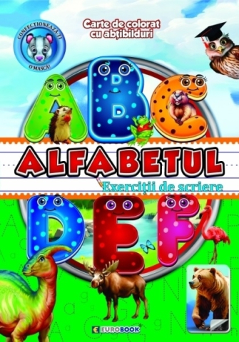 Cărți - Alfabetul. Cifrele. Exercitii scriere cu autocolante A4