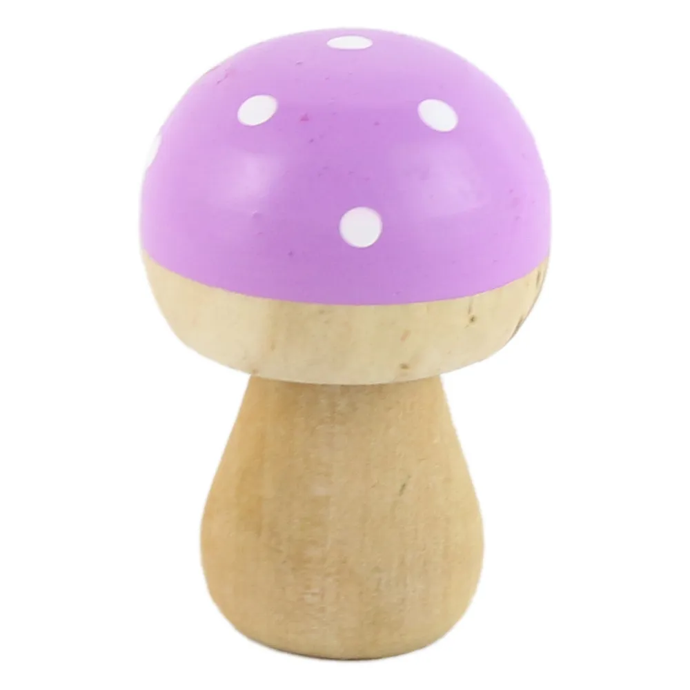 Ciuperca decorativa din lemn 5 x 6.5 cm culori diferite [2]