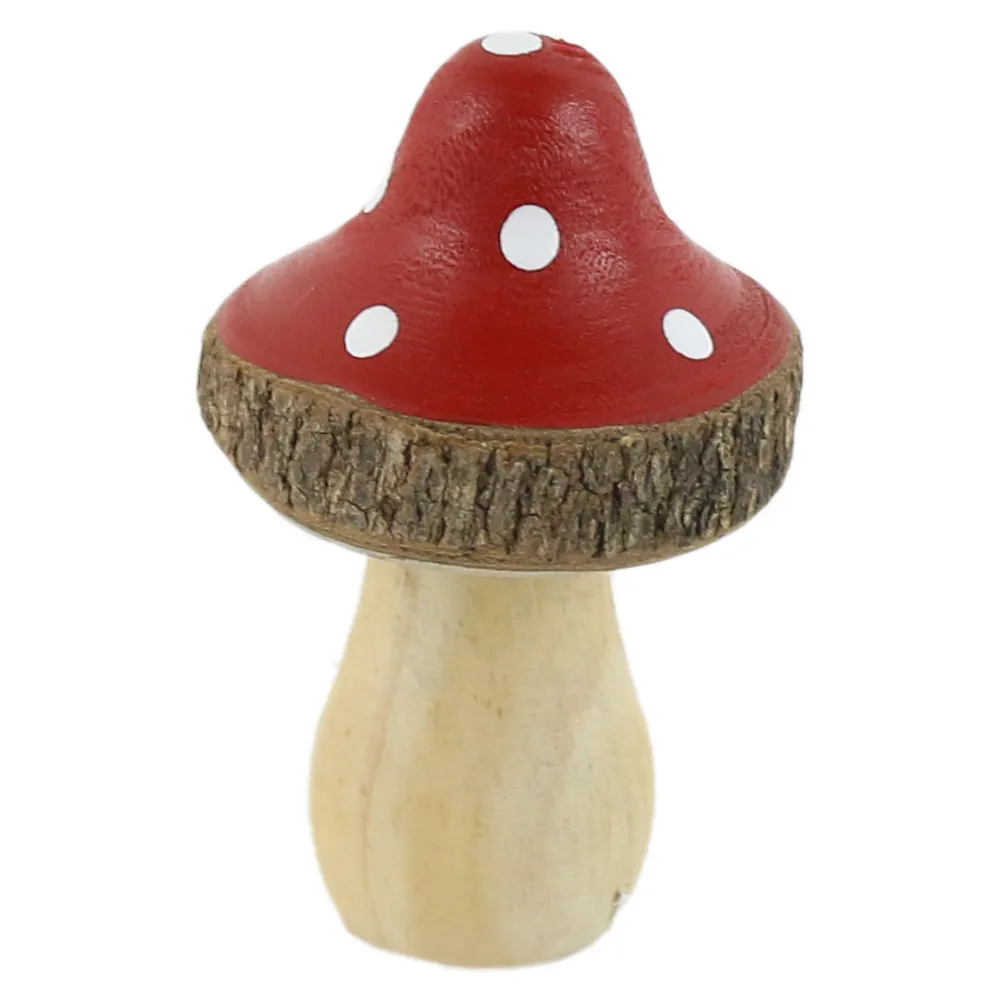 Ciuperca decorativa din lemn 5 x 8 cm culori diferite [5]