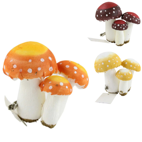 Ornamente și figurine decorative - Ciuperca decorativa din polifoam 10 cm culori diferite