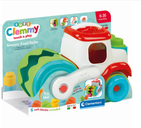 Jocuri de construcție și cuburi - Jucarie interactiva Clementoni Soft Clemmy Compactor de cuburi