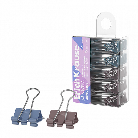 Noutăți Librăria Compas - Clema de binding ErichKrause Manga Energy Save 19 mm culori diferite