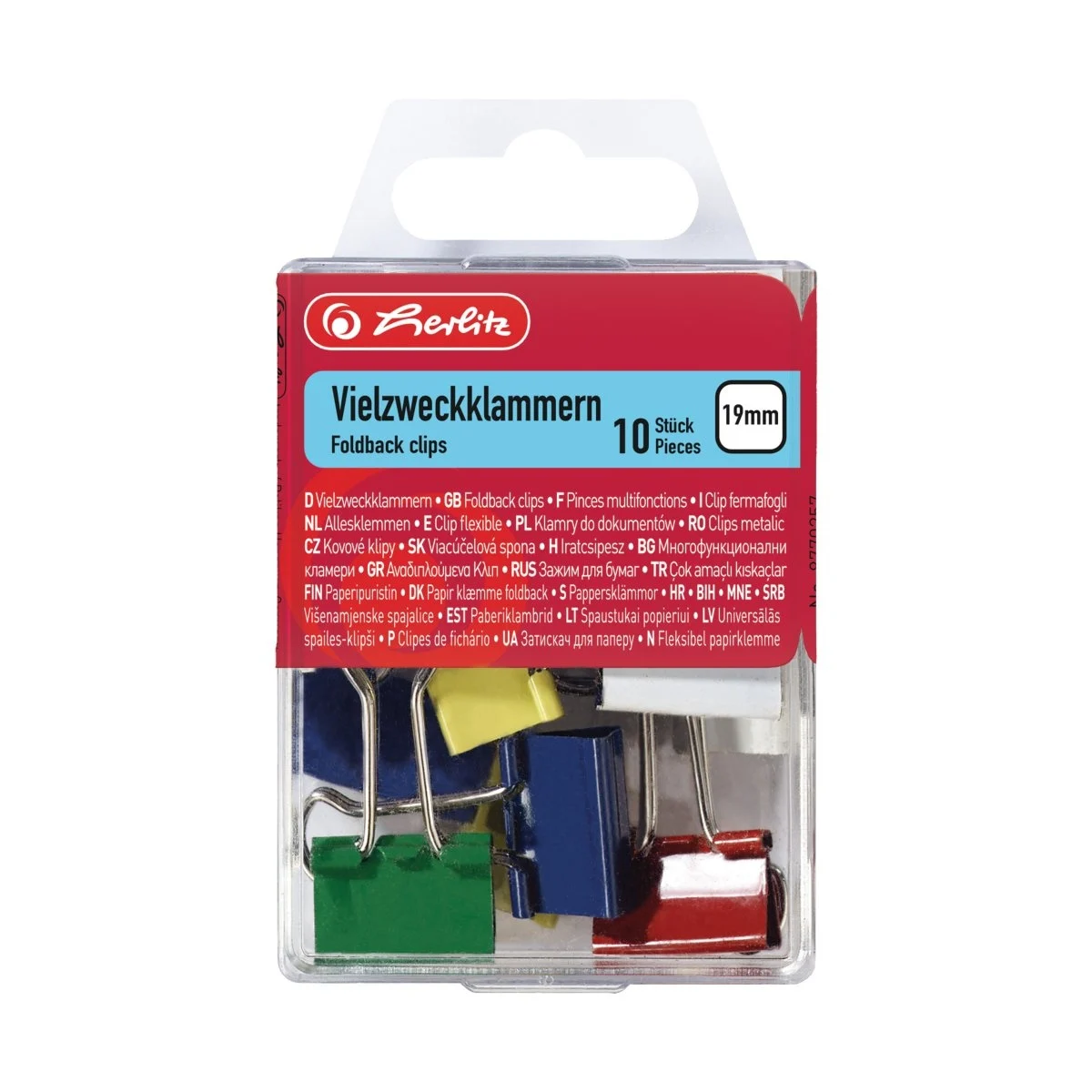 Instrumente și accesorii birou - Clips metalic 19mm set 10 bucati Herlitz