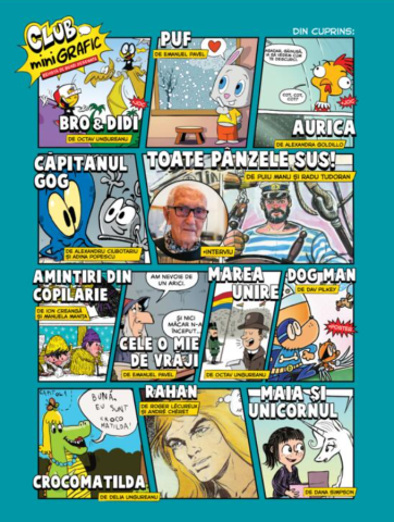 Club miniGrafic - Octav Ungureanu, Dana Simpson, Emanuel Pavel, Manuela Manita, Alexandru Ciubotariu, Alexandra Goldillo, Adina Popescu, Dav Pilkey [1]