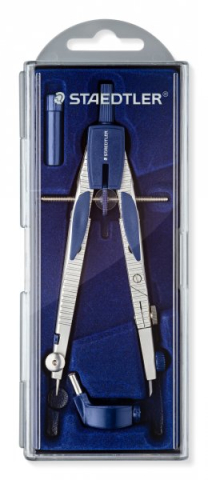 Accesorii geometrie și matematică - Compas quick cu etui mine si adaptor Staedtler