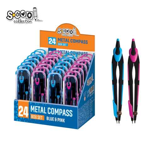 Rechizite școlare - Compas metalic cu rezerva mina S Cool Collection