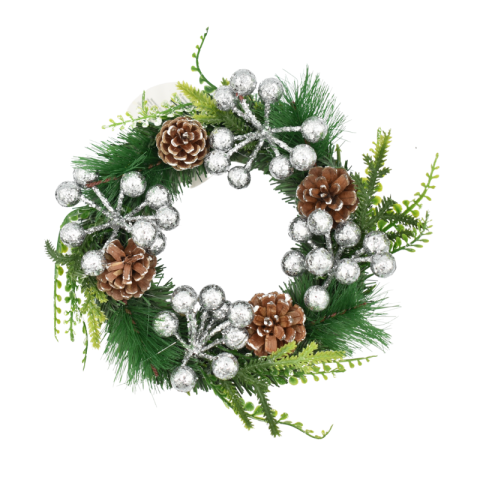 Noutăți Librăria Compas - Coronita Craciun 23 cm verde