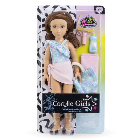 Păpuși și accesorii - COROLLE SET LA PLAJA PAPUSA ZOE 28CM