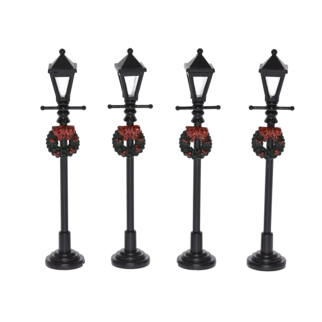 Set 4 corpuri de iluminat exterior cu coroana static negru 10.5cm [1]