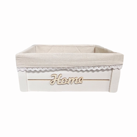 Cos decorativ lemn Home cu captuseala textila 30 x 20 x 12 cm culori diferite [2]