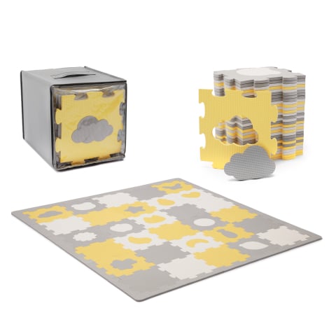 Camera Bebe - COVORAS DE JOACA KINDERKRAFT LUNO SHAPES, PUZZLE 3D, SPUMA, YELLOW