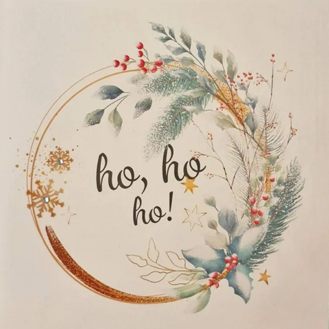 Articole Party - Felicitare Craciun Ho Ho Ho 100 x 210 mm