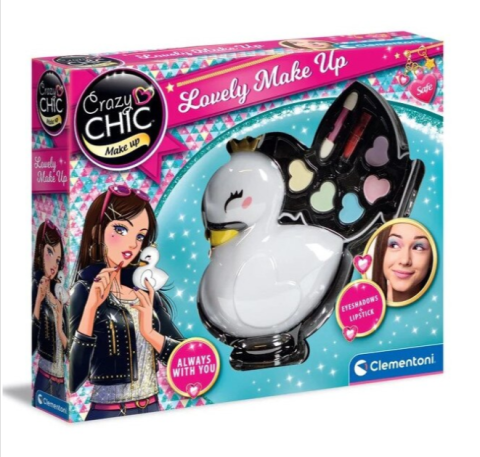 Noutăți Librăria Compas - Set farduri de pleoape pentru copii Clementoni Crazy Chic lebada