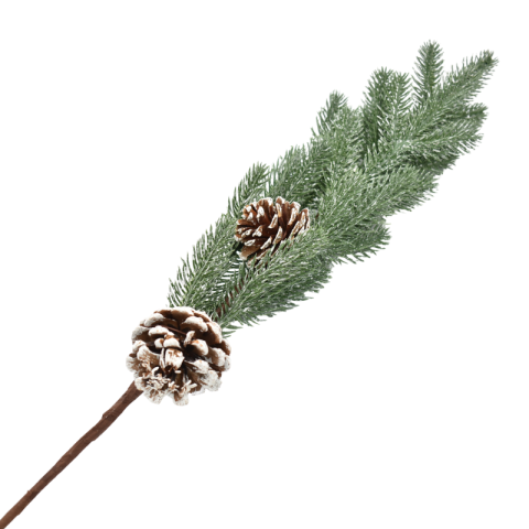 Aranjamente și coronițe - Creanga de brad artificial cu conuri 70 cm