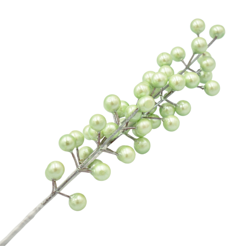 Noutăți Librăria Compas - Creanga decorativa cu bobite verde deschis 40 cm