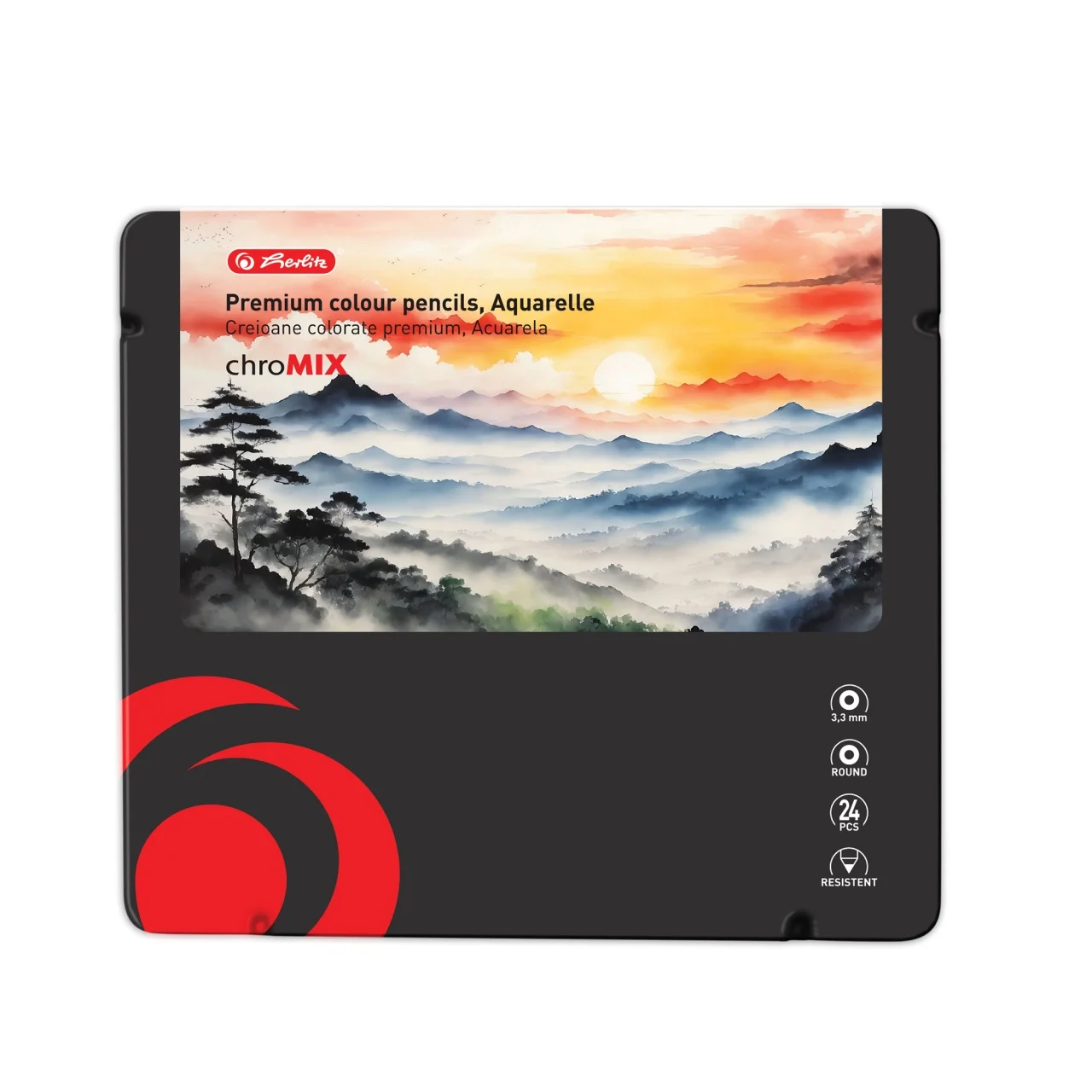 Instrumente de scris - Creioane colorate rotunde Aquarelle 24 buc /set Herlitz
