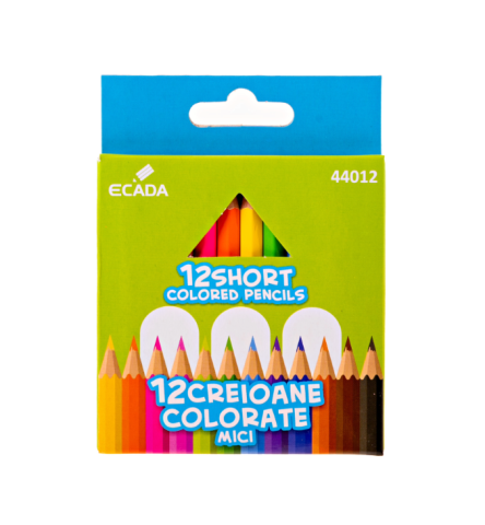 Creioane colorate - Creioane color hexagonale 12/set Ecada