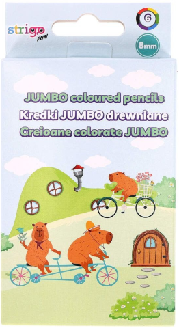 Noutăți Librăria Compas - Set 6 creioane colorate Strigo Jumbo Capybara