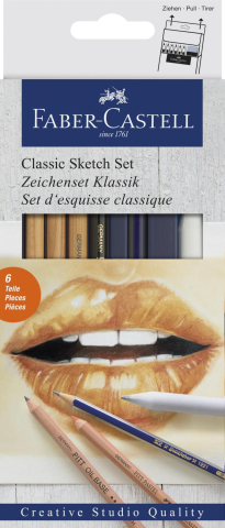 Birotică și accesorii birou - Creioane pentru schite 6/set Faber-Castell