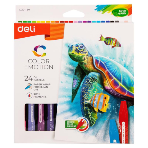 Culori în ulei - Creioane ulei pastel 24 culori Color Emotion Deli