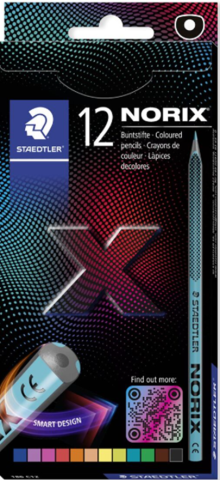 Creioane colorate - Set 12 creioane colorate Norix Staedtler cutie carton