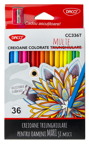 Rechizite școlare - Creioane color 36 culori Daco