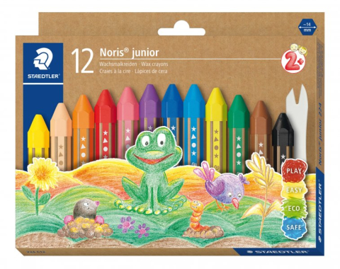 Creioane cerate - Set 12 creioane cerate Noris Junior Staedtler