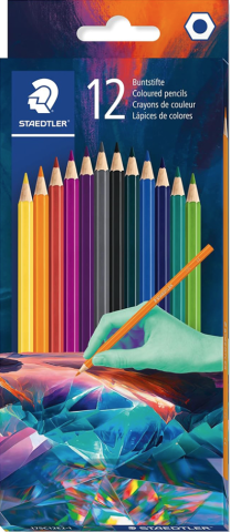 Creioane colorate - Creion color hexagonal 12buc /set Multiverse Staedtler