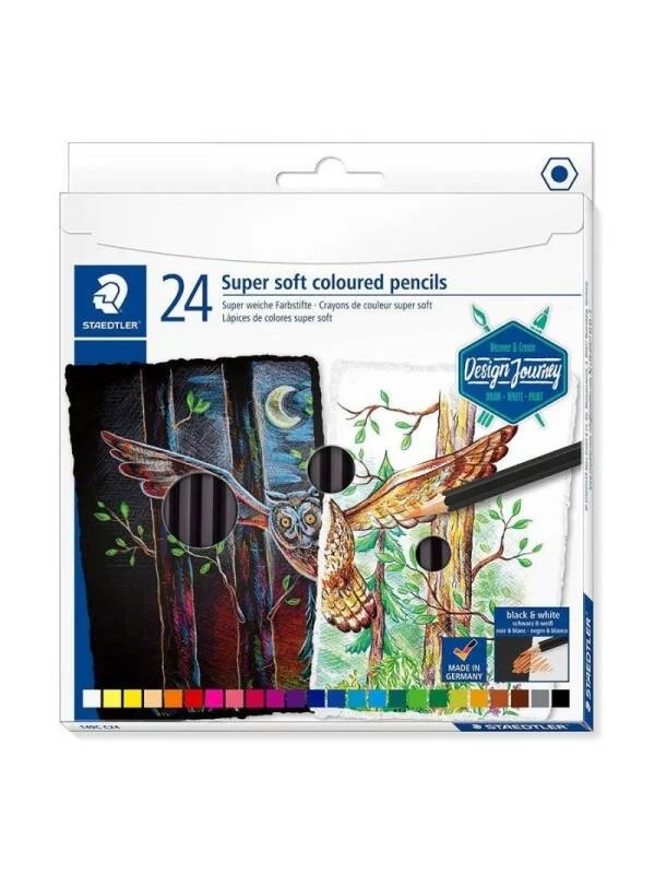 Rechizite școlare - Creioane color hexagonale 24/set Staedtler Design Journey