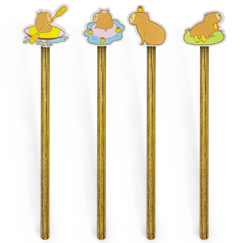 Creioane grafice - Creion grafic Capibara cu radiera modele diferite