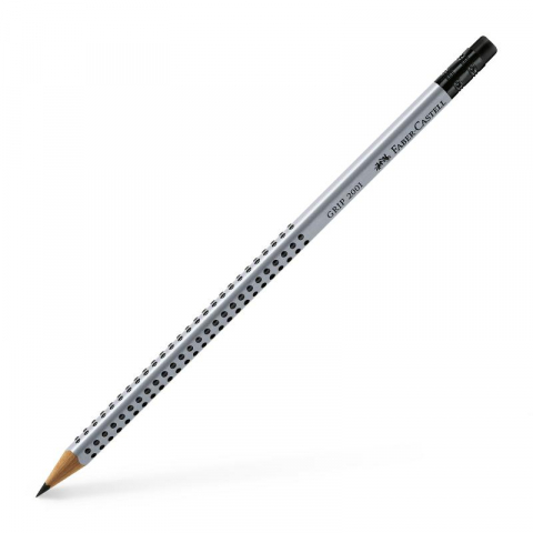 Birotică și accesorii birou - Creion grafit B cu radiera grip Faber-Castell