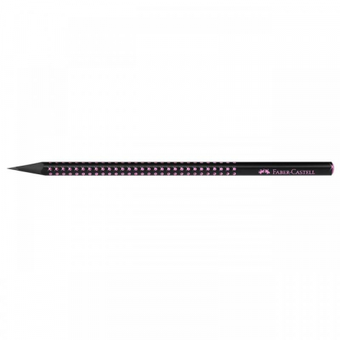 Creion grafit B grip sparkle lemn negru Midnight Rose Faber-Castell [1]