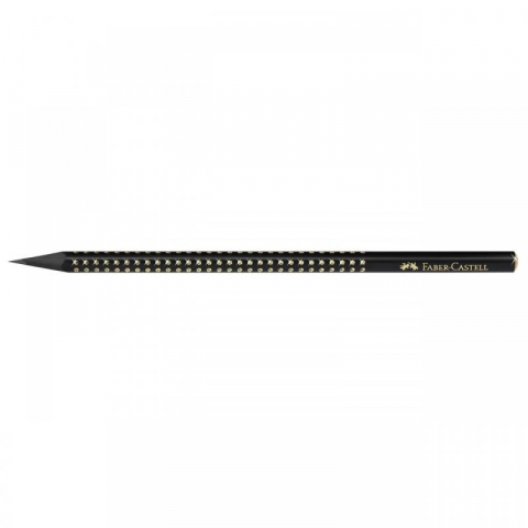 Creion grafit B grip sparkle lemn negru Midnight Gold Faber-Castell [1]