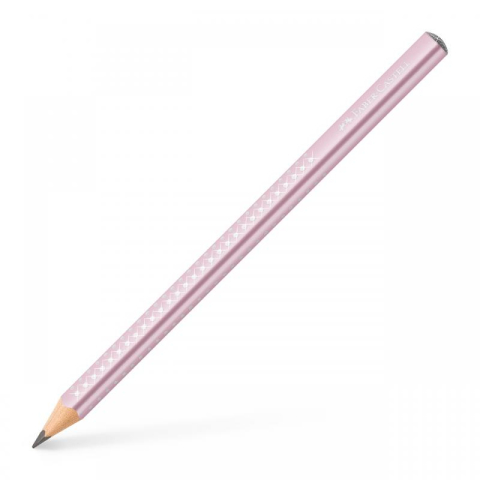 Rechizite școlare - Creion grafit B Sparkle Jumbo Rose Faber-Castell