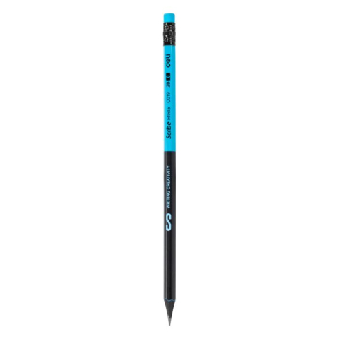 Creion grafit cu radiera 2B lemn negru Deli [4]