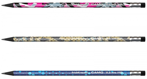 Creion grafit HB cu radiera Camo Erich Krause [1]