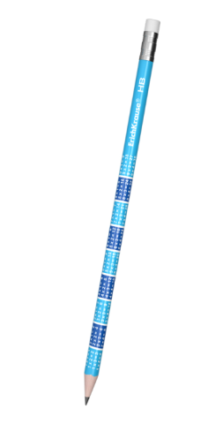 Creioane grafit și ascuțitori - Creion grafit ErichKrause tabla inmultirii 2x2 rotund cu radiera HB
