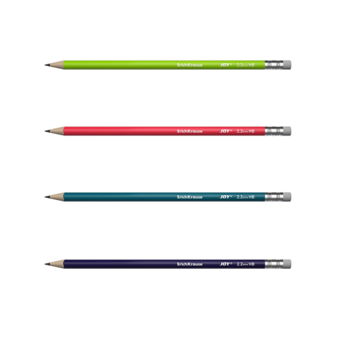 Creion grafit HB cu radiera ErichKrause Joy Reef diverse culori [1]