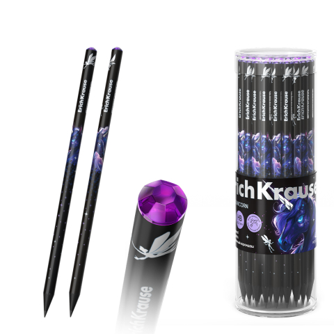 Noutăți Librăria Compas - Creion grafit ErichKrause Black Unicorn HB