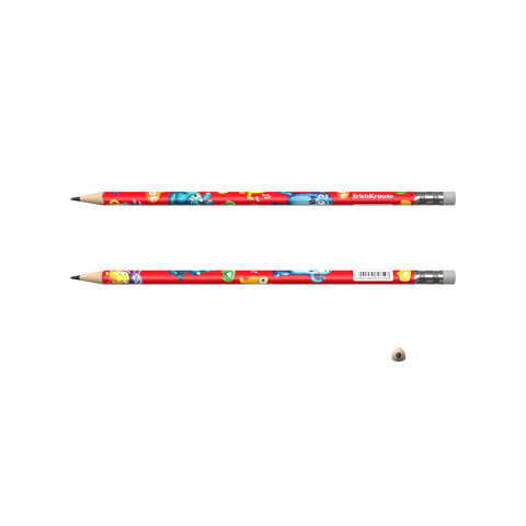 Creion grafit HB cu radiera ErichKrause Jolly Friends [2]